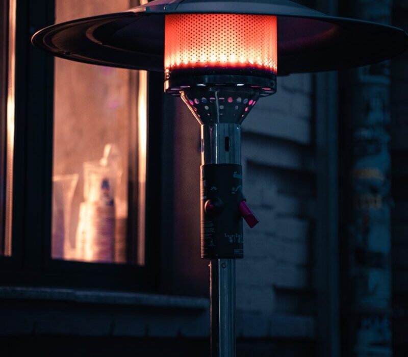 black and brown outdoor lamp